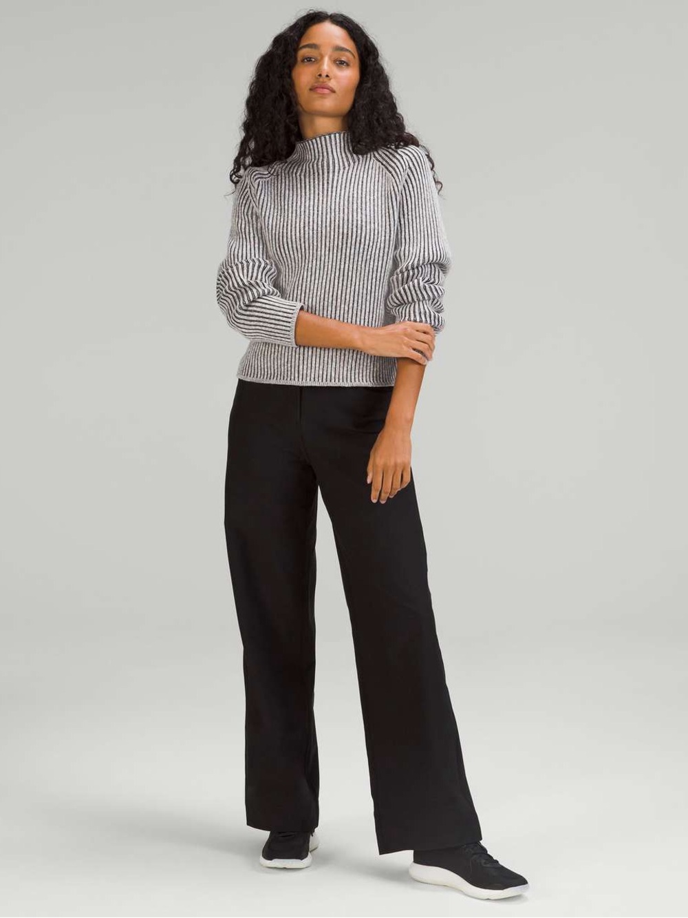 Lululemon Cotton-Cashmere Blend Mock Neck Sweater